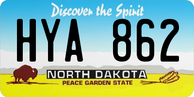 ND license plate HYA862