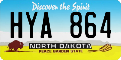 ND license plate HYA864