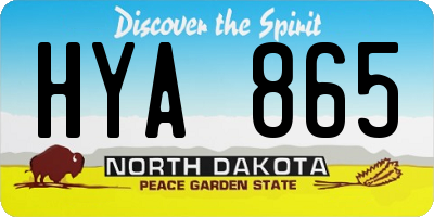 ND license plate HYA865