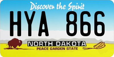 ND license plate HYA866