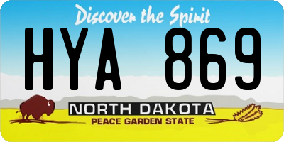 ND license plate HYA869