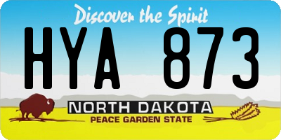 ND license plate HYA873