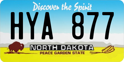 ND license plate HYA877