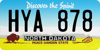 ND license plate HYA878