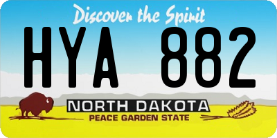 ND license plate HYA882