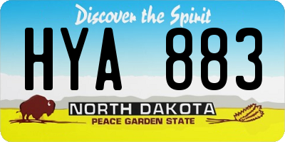 ND license plate HYA883