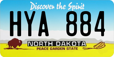 ND license plate HYA884