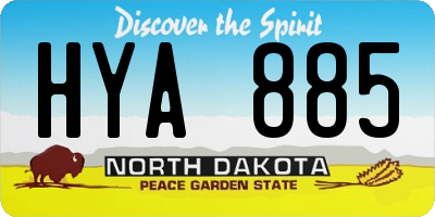 ND license plate HYA885