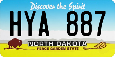ND license plate HYA887