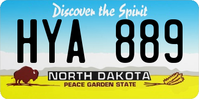 ND license plate HYA889