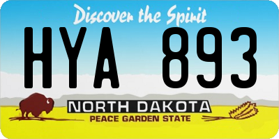 ND license plate HYA893