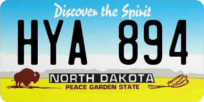 ND license plate HYA894