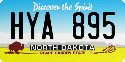 ND license plate HYA895