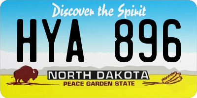 ND license plate HYA896