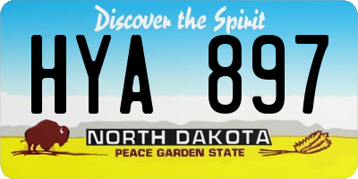 ND license plate HYA897