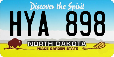 ND license plate HYA898