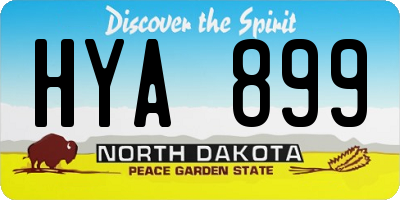 ND license plate HYA899