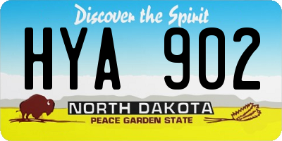 ND license plate HYA902