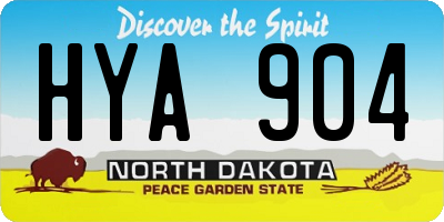 ND license plate HYA904