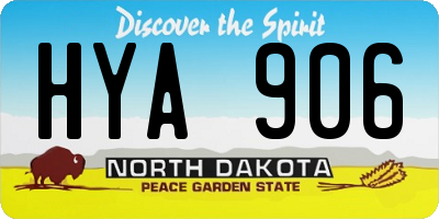 ND license plate HYA906