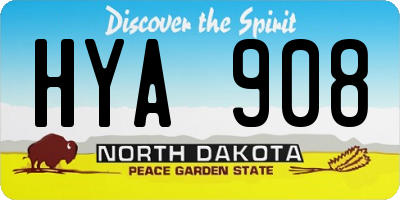 ND license plate HYA908