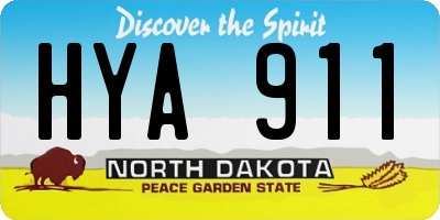 ND license plate HYA911