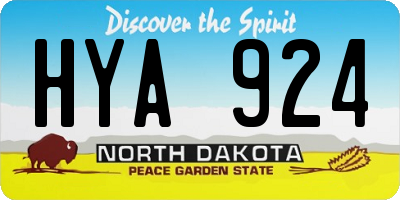 ND license plate HYA924