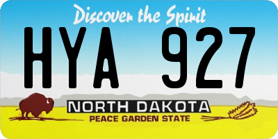ND license plate HYA927