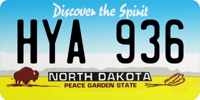 ND license plate HYA936