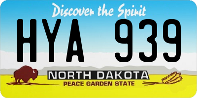 ND license plate HYA939