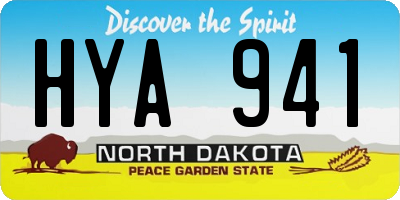 ND license plate HYA941