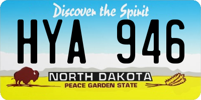 ND license plate HYA946