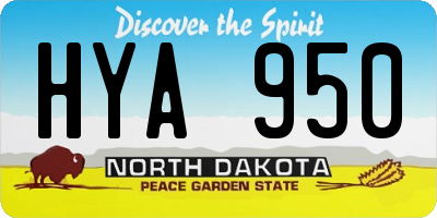 ND license plate HYA950