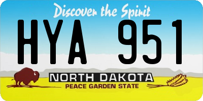 ND license plate HYA951
