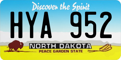 ND license plate HYA952