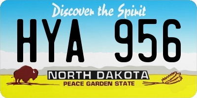 ND license plate HYA956