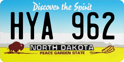 ND license plate HYA962