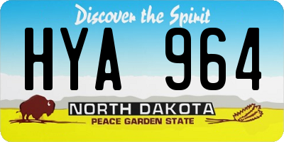 ND license plate HYA964