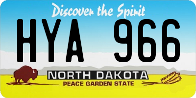 ND license plate HYA966