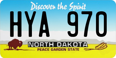 ND license plate HYA970
