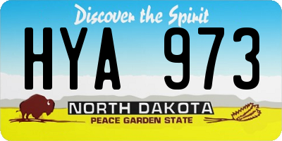 ND license plate HYA973