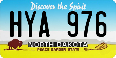 ND license plate HYA976