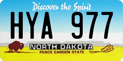 ND license plate HYA977