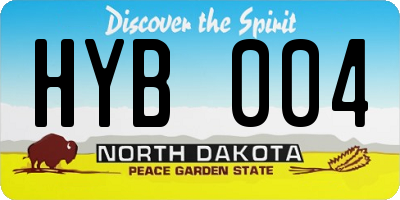 ND license plate HYB004