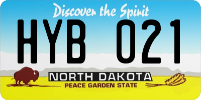 ND license plate HYB021