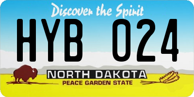 ND license plate HYB024