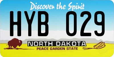 ND license plate HYB029