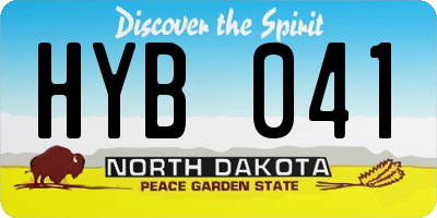ND license plate HYB041