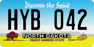ND license plate HYB042