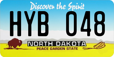 ND license plate HYB048